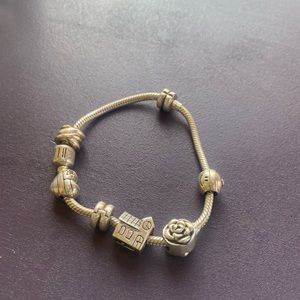 Carlo Biagi ITALY NEW Sterling Silver 8” snake charm bracelet w CZ NEW CHARMS!